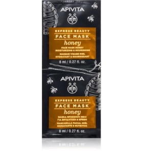 EXPRESS BEAUTY MASCARILLA FACIAL HIDRATANTE & NUTRITIVA CON MIEL APIVITA, 2x8ml
