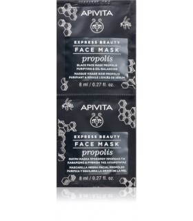 EXPRESS BEAUTY MASCARILLA PARA PIEL JOVEN GRASA CON PROPÓLEO APIVITA, 2x8ml