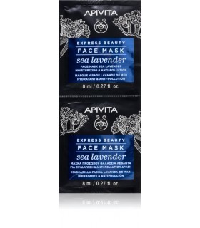 EXPRESS BEAUTY MASCARILLA HIDRATANTE & ANTIOXIDANTE CON LAVANDA DE MAR APIVITA, 2x0,27g