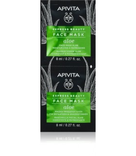 EXPRESS BEAUTY MASCARILLA HIDRATANTE CON ALOE APIVITA, 2 SOBRES 8ml