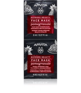 EXPRESS BEAUTY MASACRILLA FACIAL REVITALIZANTE & RADIANTE CON GRANADA APIVITA, 2x8ml