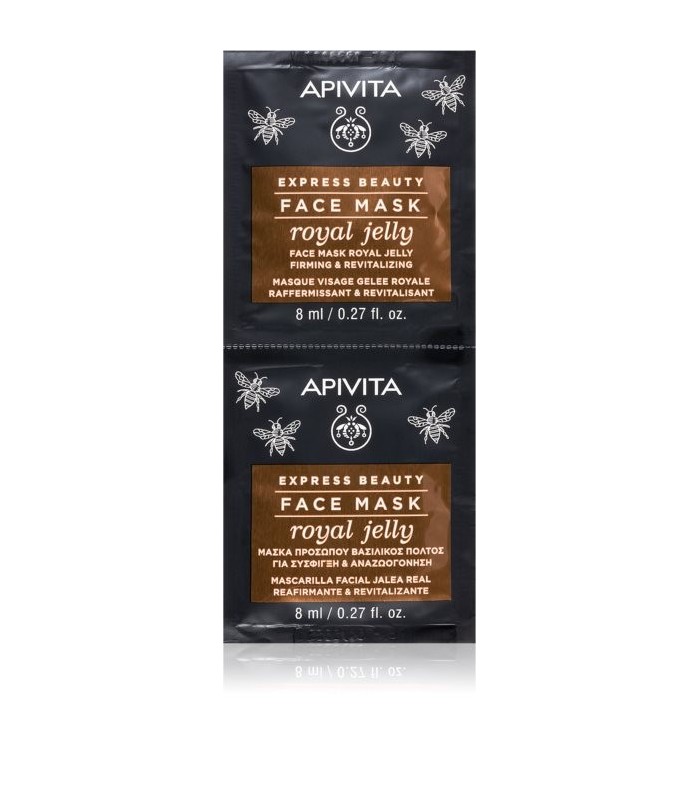 EXPRESS GOLD MASCARILLA REAFIRMANTE & REGENERADORA CON JALEA REAL APIVITA, 2x8ml
