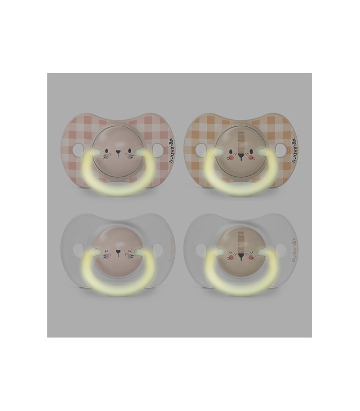 Suavinex Pack 2 Chupetes Night & Day 6-18M