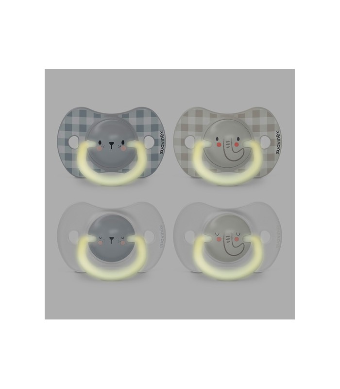 Suavinex Pack 2 Chupetes Night & Day 6-18M