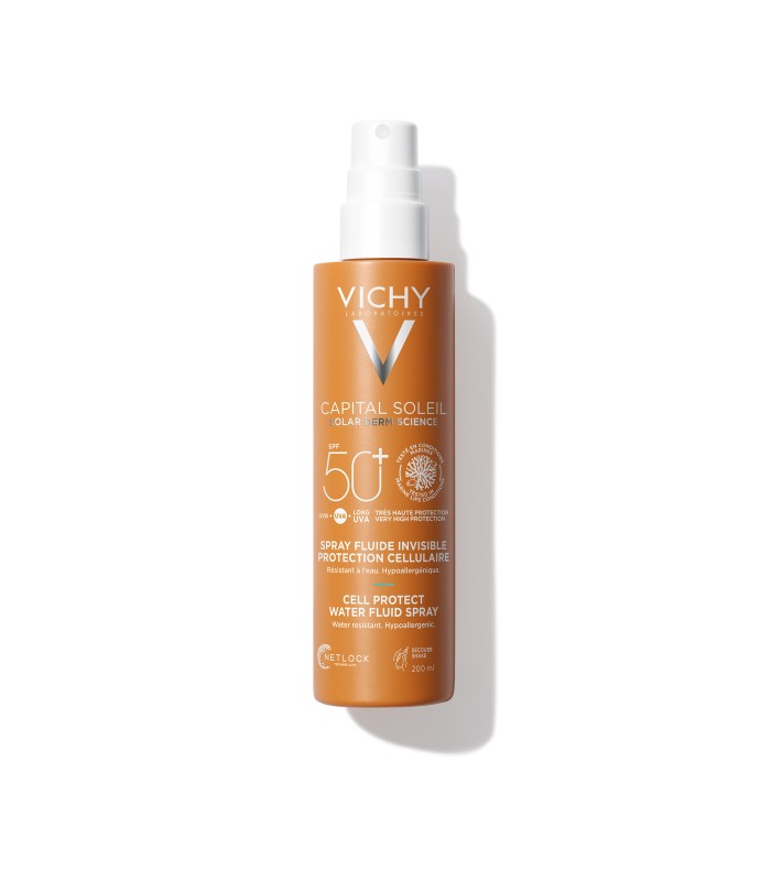 Vichy Capital Soleil Cell Protect Spray Fluido Invisible Rostro & Cuerpo spf50, 200ml