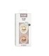 Bibs Colour Simétrica Ivory/Blush 0-6M, 2 Chupetes
