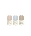 Suavinex Wonderland Biberón Premium de vidrio 120ml con tetina redonda 3P silicona