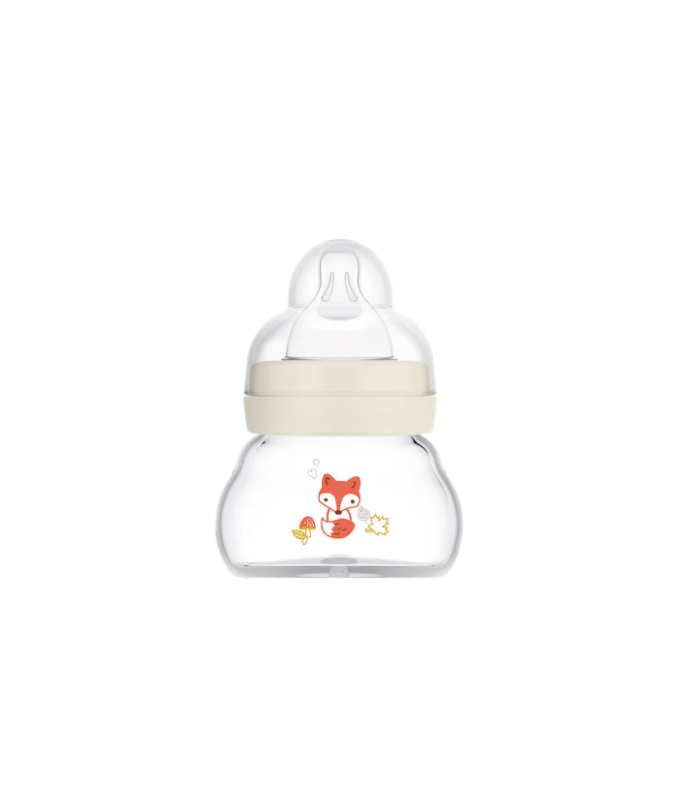 Mam Feel Good 90ml Forest - Biberón de cristal Beige