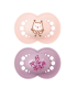 MAM Original 6+ Colors of Nature - Chupete 2u Rosa + Lavanda