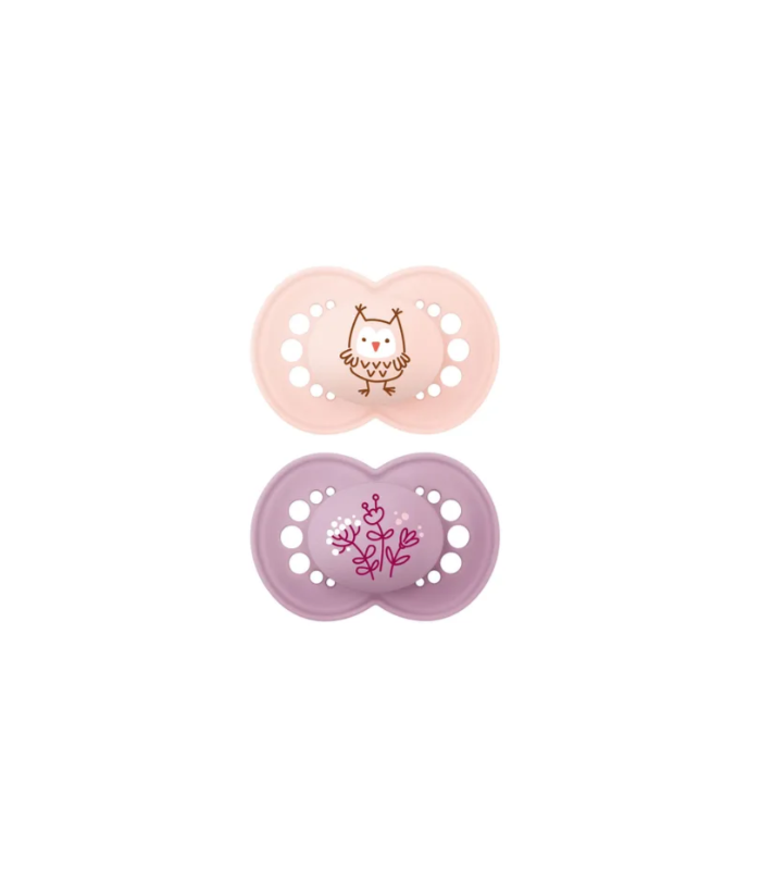 MAM Original 6+ Colors of Nature - Chupete 2u Rosa + Lavanda