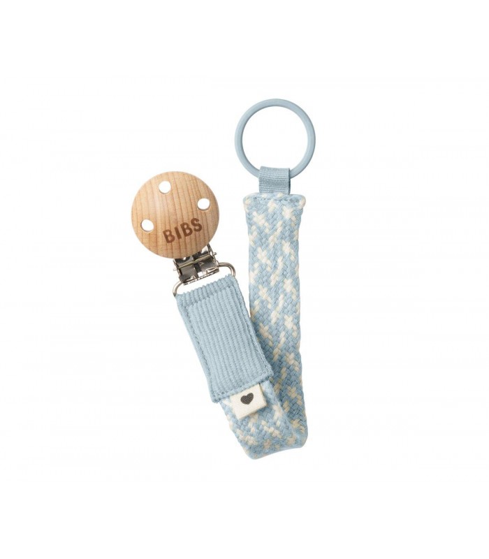 Tutete Bibs Chupetero Trenzado Baby Blue Ivory