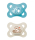 MAM Original Chupete Silicona Azul + Gris, 2-6 meses, 2U