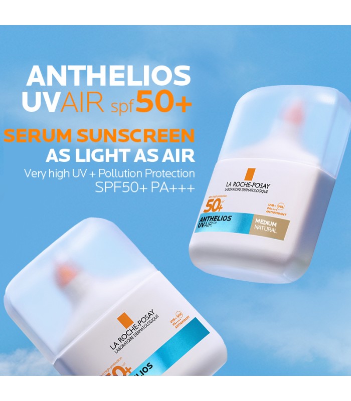 La Roche-Posay Anthelios UVAIR Serum Protector Solar SPF50+ color Medio Natural, 50ml