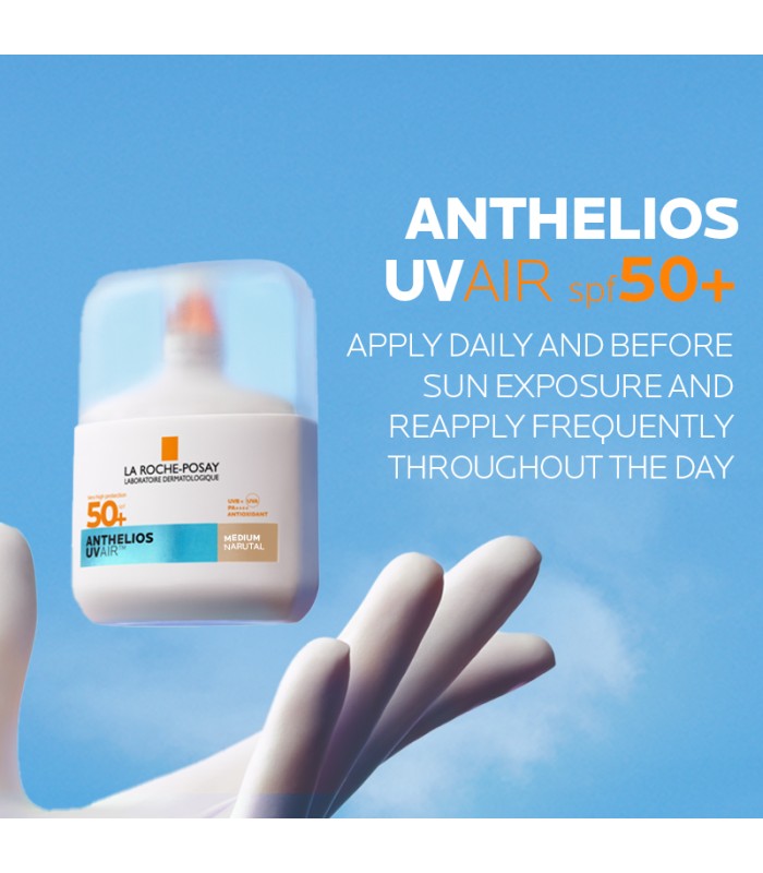 La Roche-Posay Anthelios UVAIR Serum Protector Solar SPF50+ color Medio Natural, 50ml