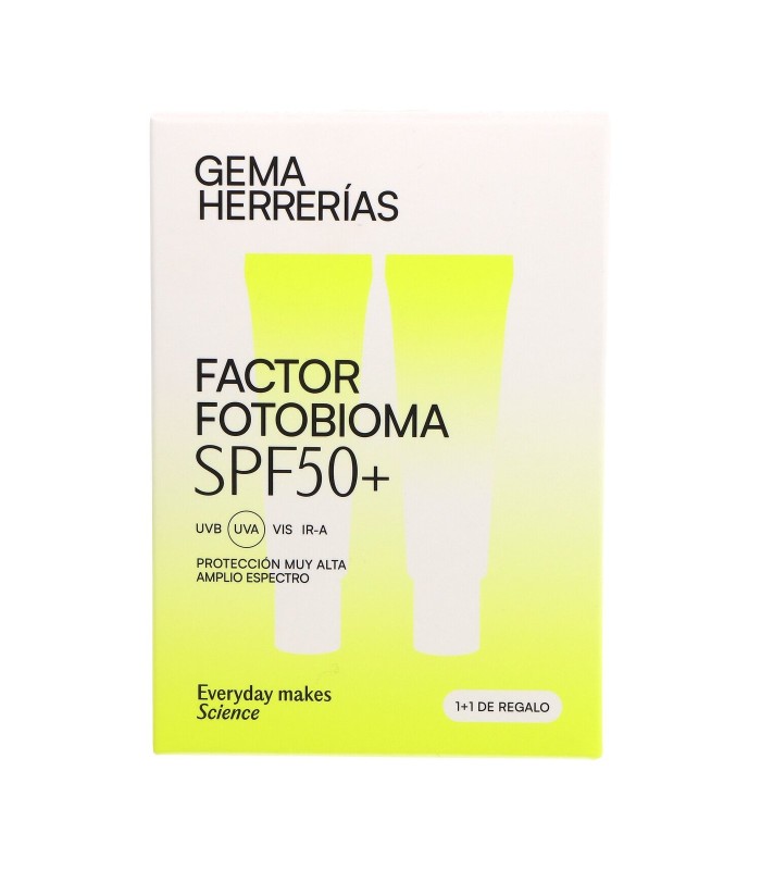 Gema Herrerías Duplo 1+1 Factor Fotobioma SPF50+ Amplio espectro, 50ml+50ml