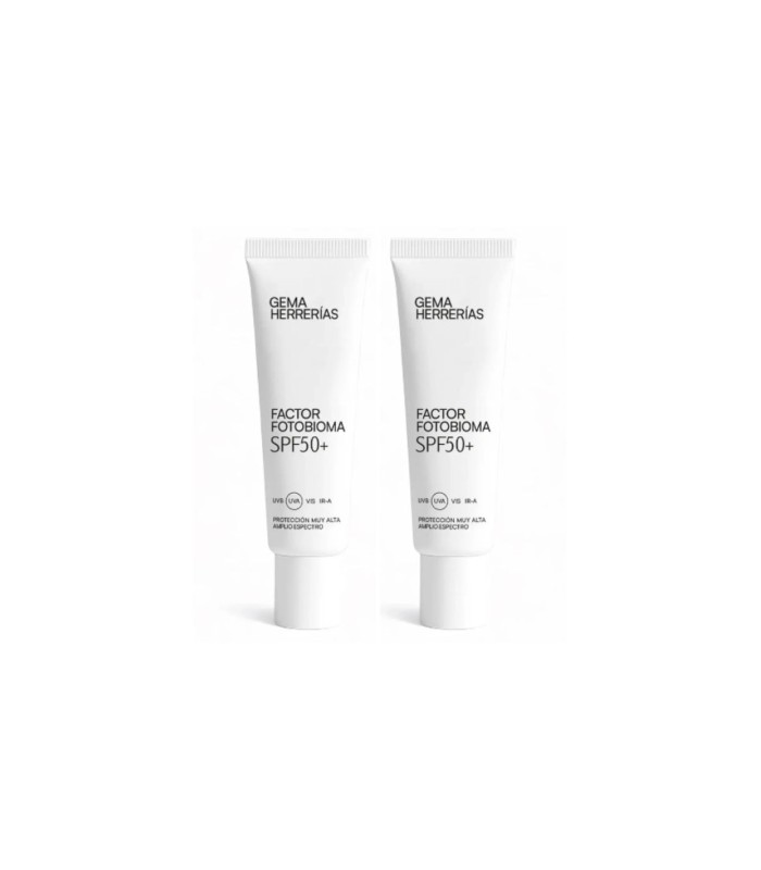 Gema Herrerías Duplo 1+1 Factor Fotobioma SPF50+ Amplio espectro, 50ml+50ml