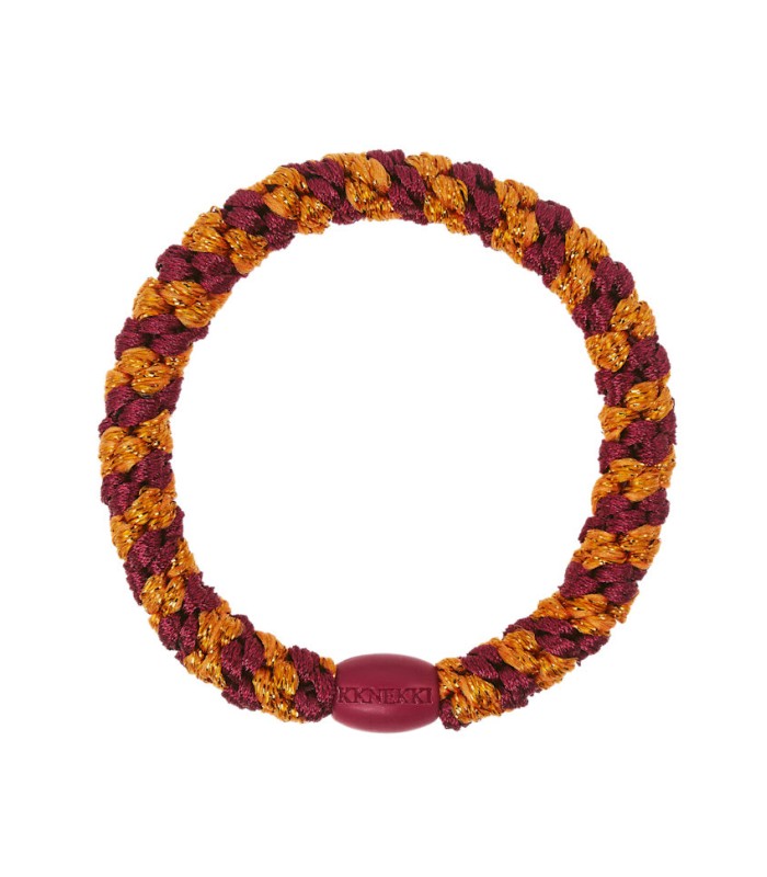 Kknekki Goma Bordeaux Orange Glitter Stripe
